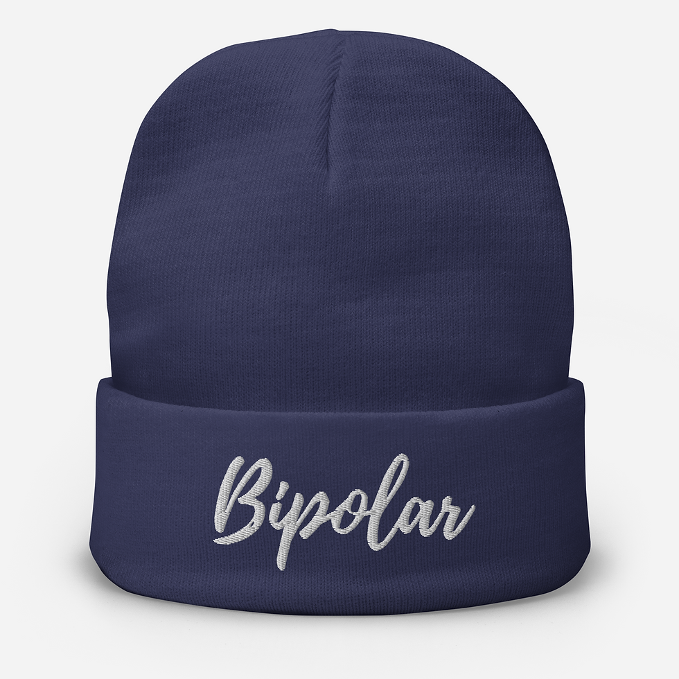 Thumbnail: Bipolar Embroidered Beanie