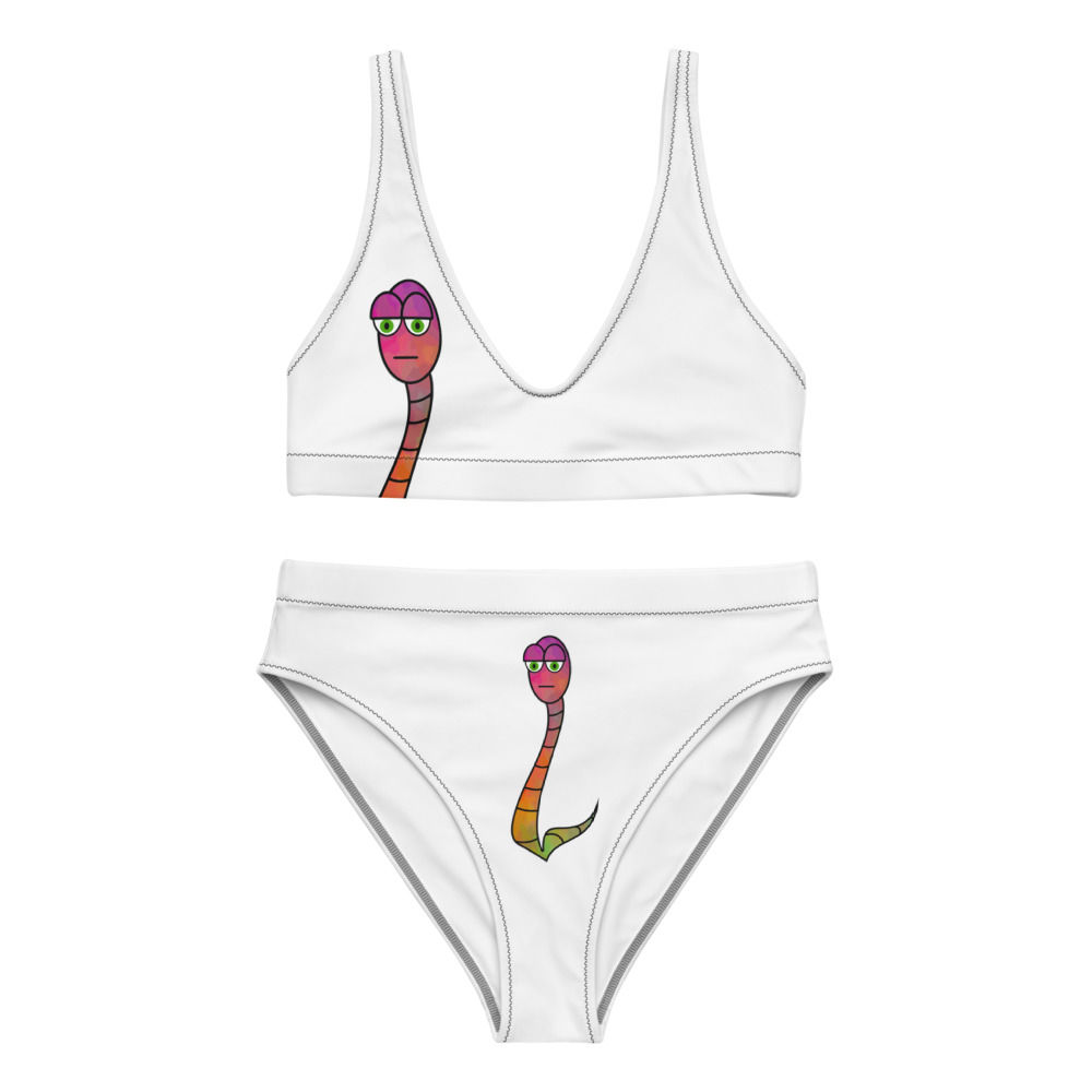Recycled high-waisted bikini