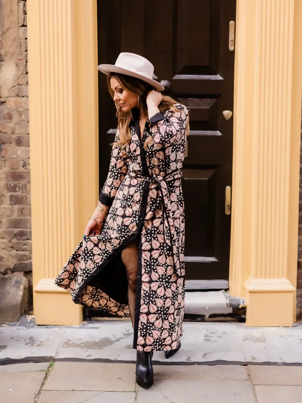 Joy' Chestnut Shirt Dress (Fully Lined)