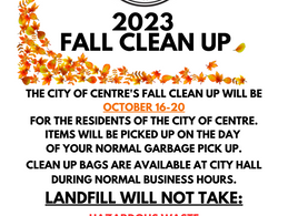 The City of Centre has its Fall Clean Up Scheduled for October 16-20