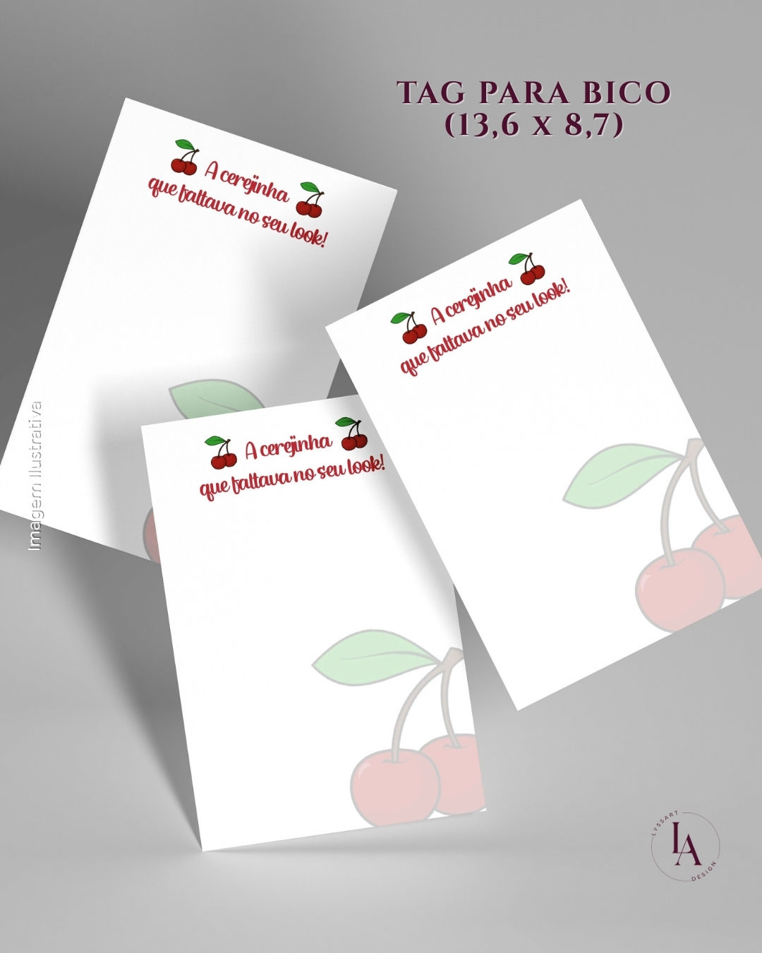Arquivo Tag 13,6 × 8,7 Cherry (A cerejinha que faltava no seu look) - Lyssart