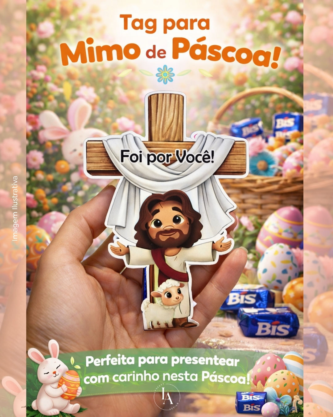 Arquivo Tag Para Mimo de Páscoa Cristã (CRUZ) - Lyssart
