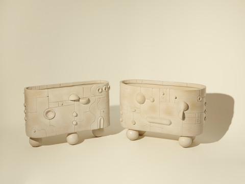 Olivia Cognet, ceramic, lamp, light, appliques, sconces, chandelier, design