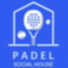 Padel Social House logo with padel racket and balls.