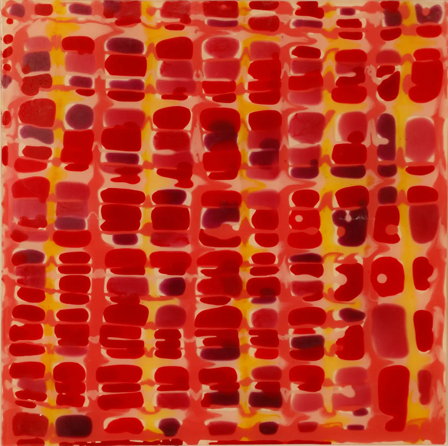 Abstract artwork on wood with layered epoxy, pigments and recurring linear structures. Inspired by rhythm, vibration and invisible fields of energy.
