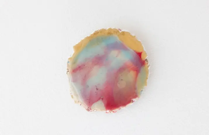 Abstract mixed-media wall object created with plaster, pigments and epoxy. Inspired by the beauty of nature, the work transforms organic forms into a distinctive visual language that invites curiosity and personal interpretation.