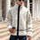 Thumbnail: Männer Teddy Jacke mit Kontrast Saum,