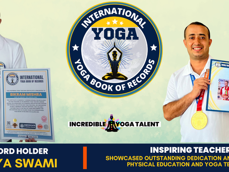 Inspiring Yoga Teacher Award - Showcased Outstanding Dedication And Passion For Physical Education And Yoga Teaching -Bikram Mishra