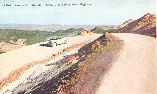 Postcard Depicting the Pikes Peak Highway - UPHS Collection