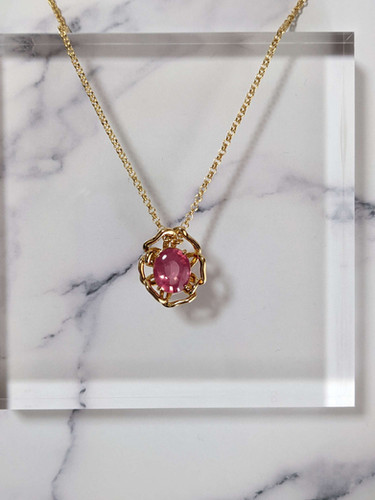 K18ピンクスピネルペンダント (トップのみ) | YukoYagi Jewelry