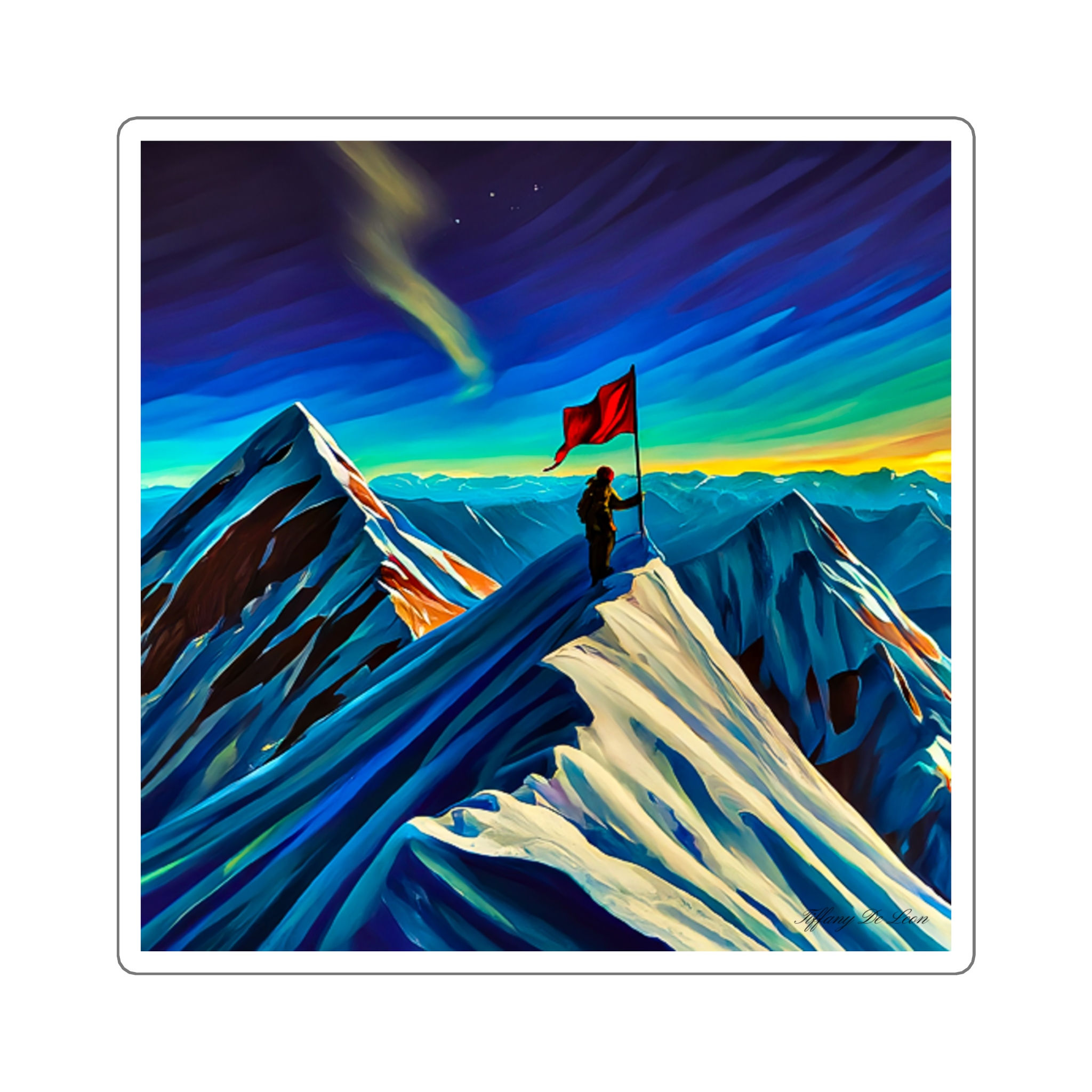 Mountain Tops Sticker 6x6 inch