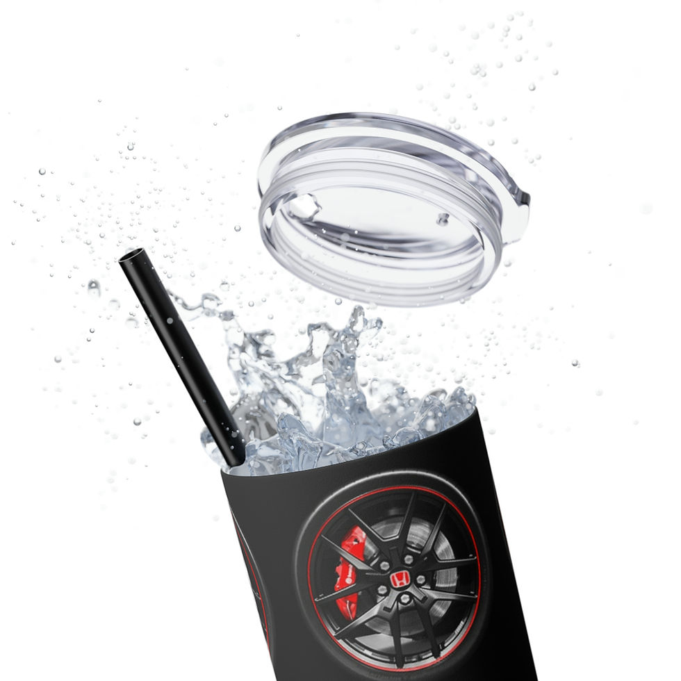 Thumbnail: Type R Wheel and Tire - Skinny Tumbler with Straw, 20oz