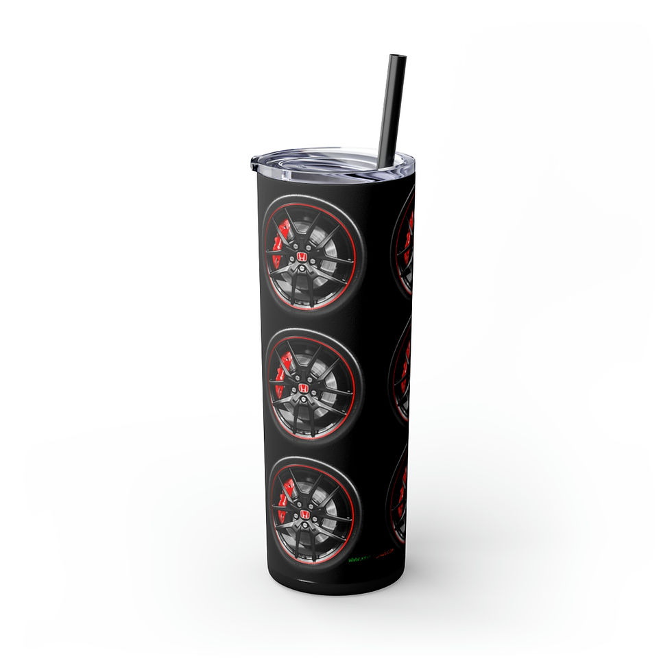 Thumbnail: Type R Wheel and Tire - Skinny Tumbler with Straw, 20oz
