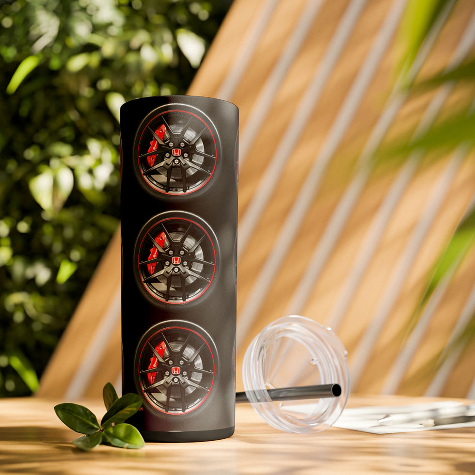 Thumbnail: Type R Wheel and Tire - Skinny Tumbler with Straw, 20oz