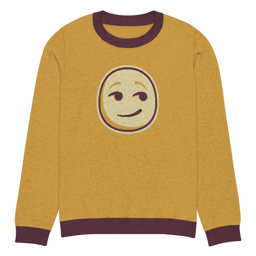 Thumbnail: Smirk knitted crew neck sweater (unisex)