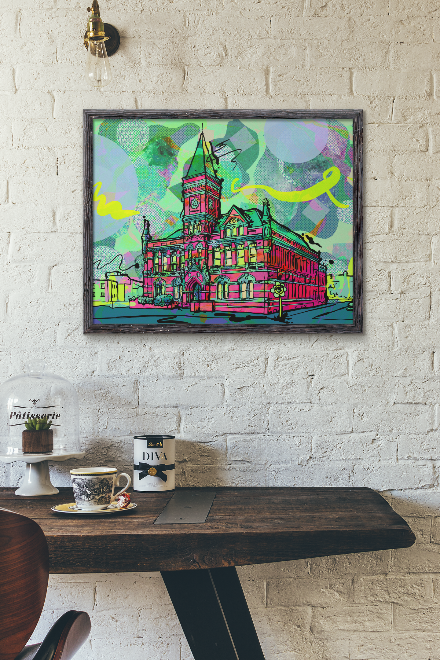 Psychedelic Art Print – Stretford Public Hall | Vibrant Manchester Wall Decor