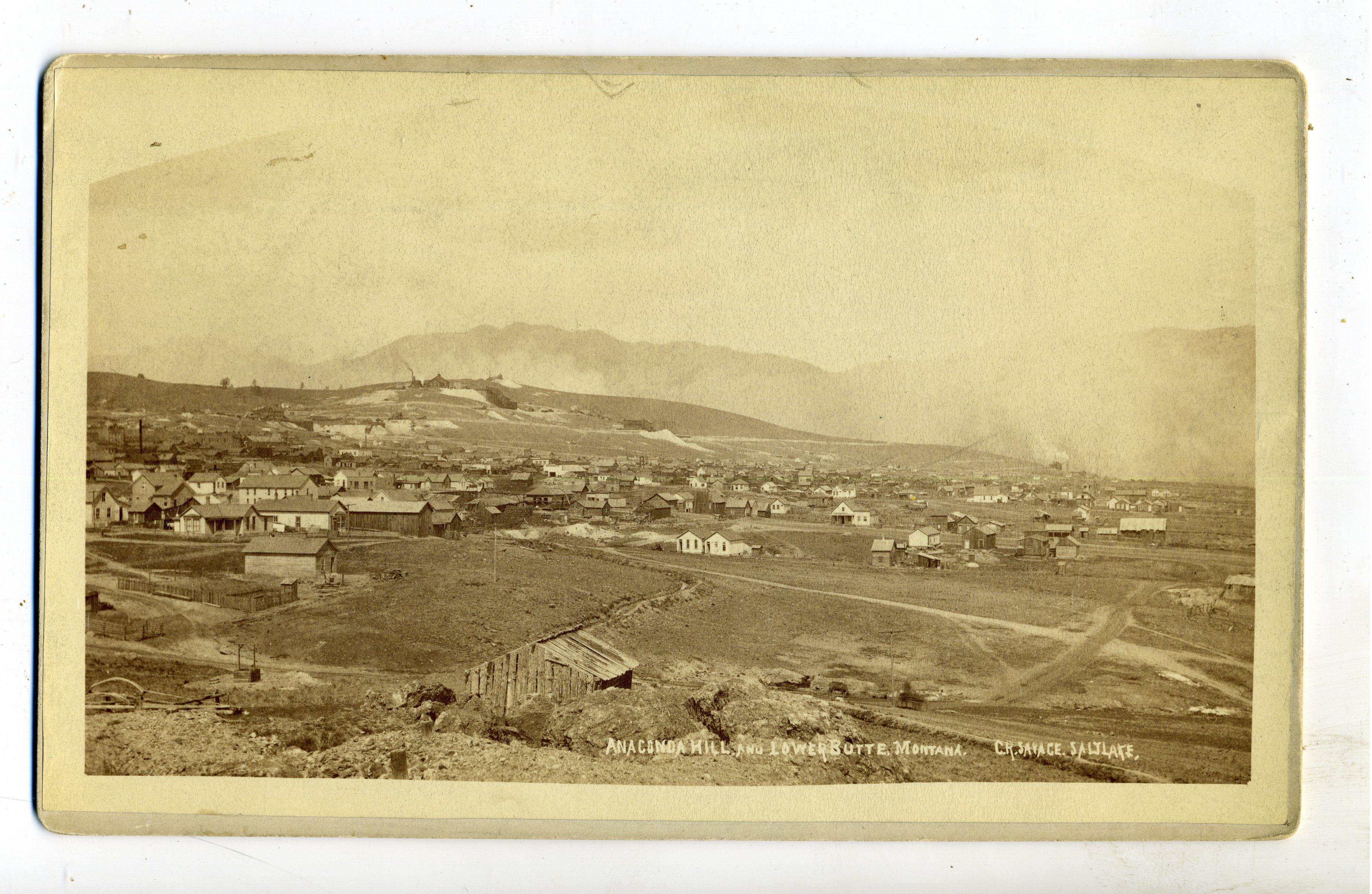 BOUDOIR CARD – ANACONDA MILL AND LOWER BUTTE MONTANA-  C.R. SAVAGE