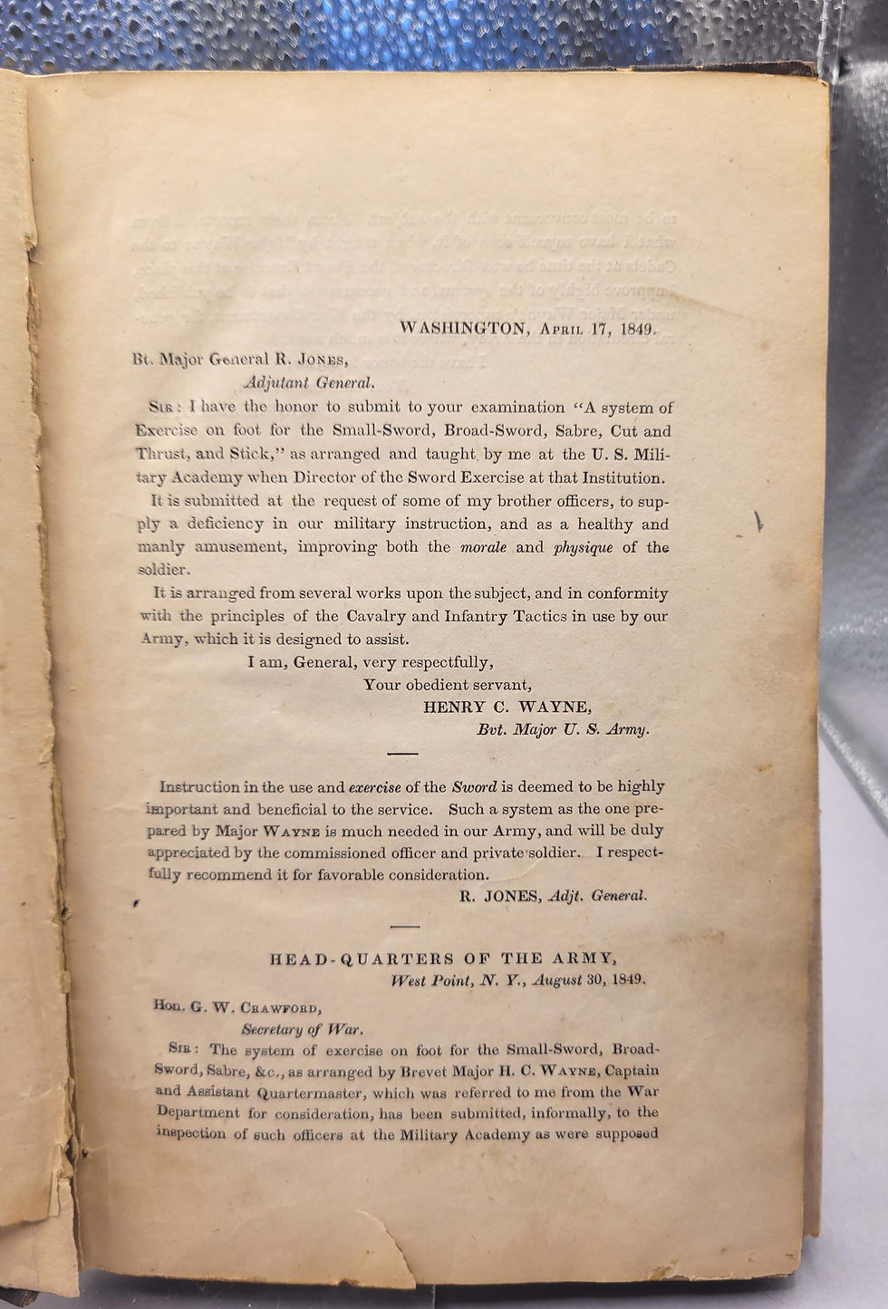Thumbnail: THE SWORD EXERCISE ARRANGED FOR MILITARY INSTRUCTION. 1850