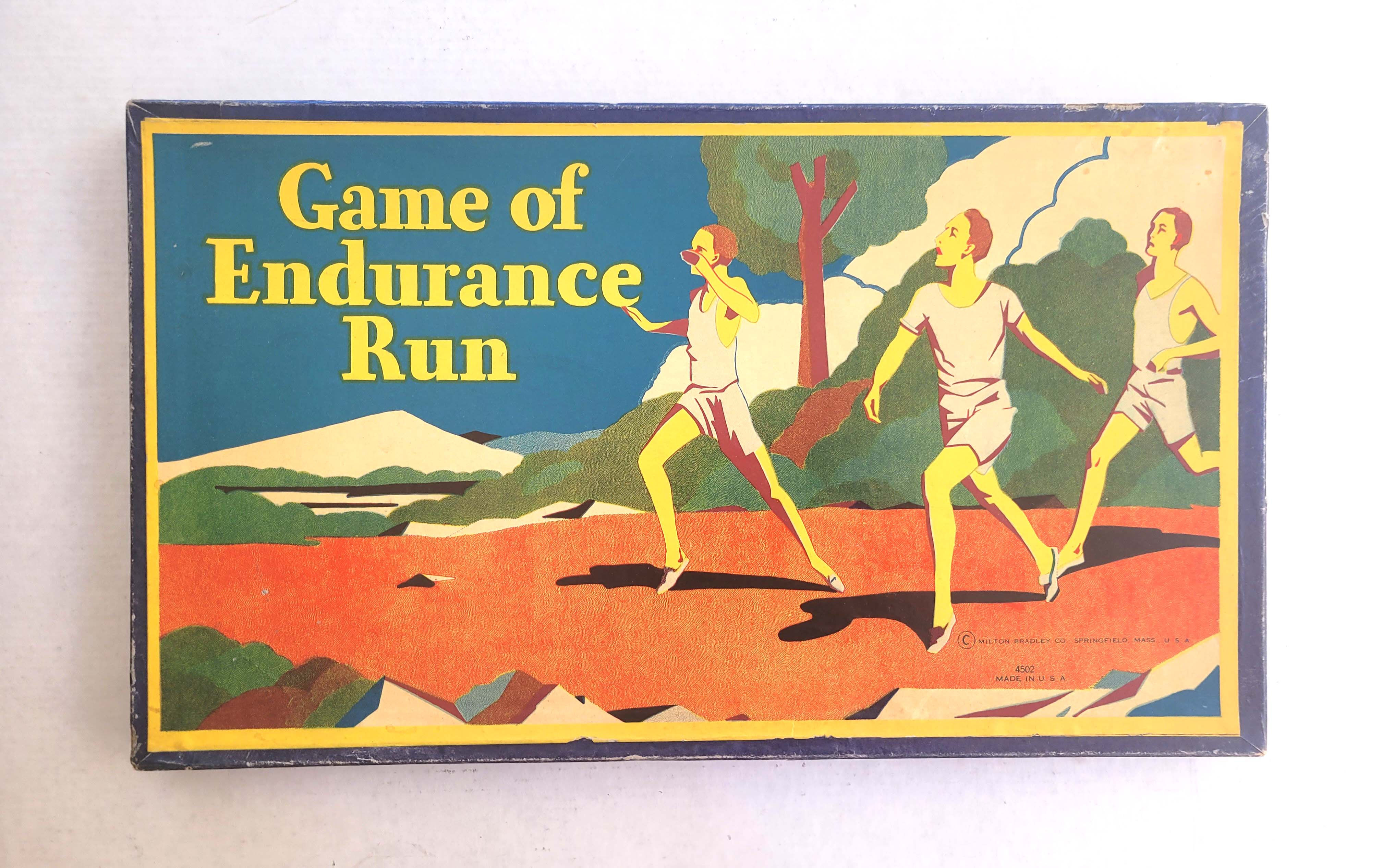GAME OF ENDURANCE RUN – MILTON BRADLEY 1930S –ART DECO