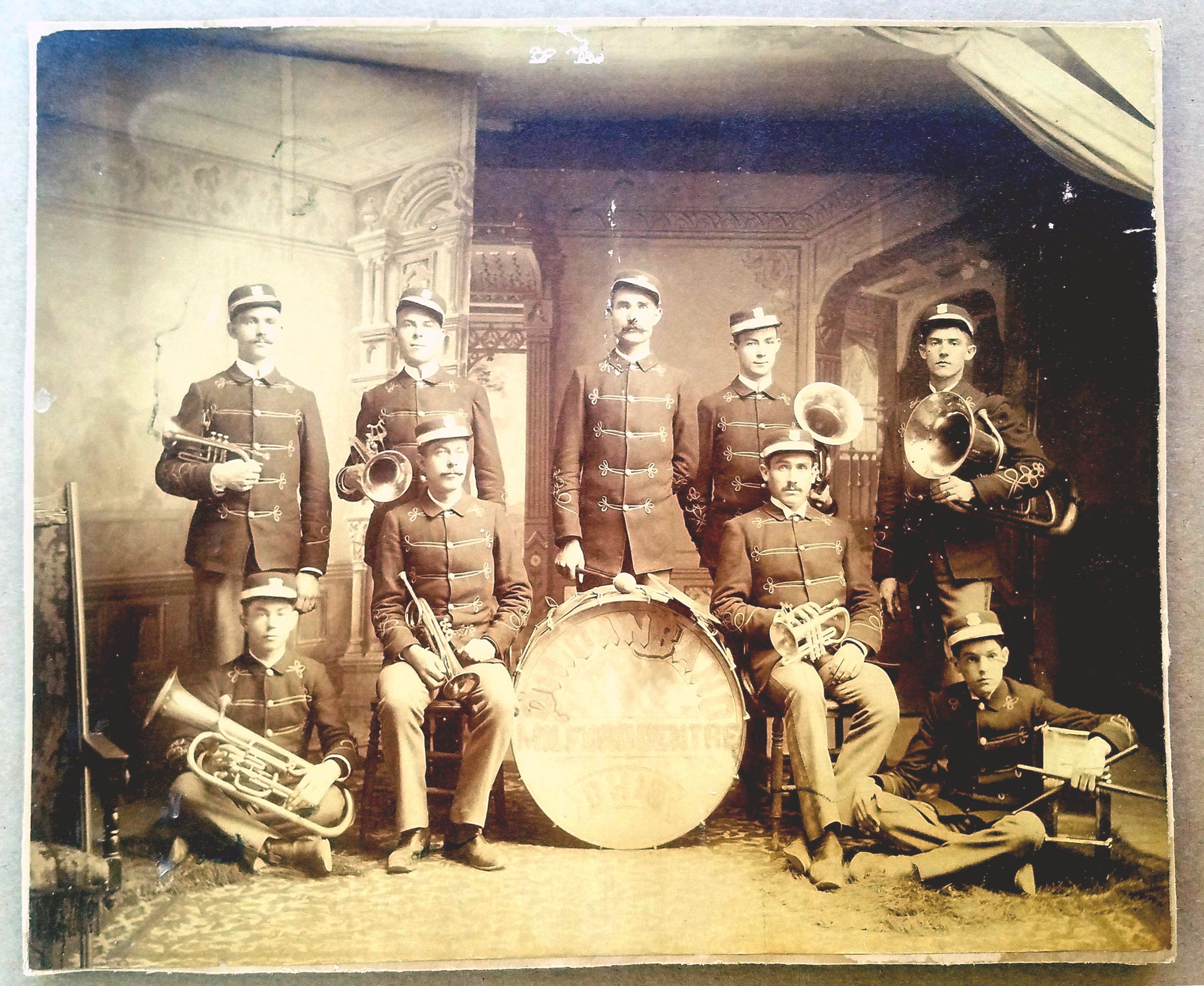 BAND – MILFORD CENTRE OHIO - PHOTOGRAPH CA 1890