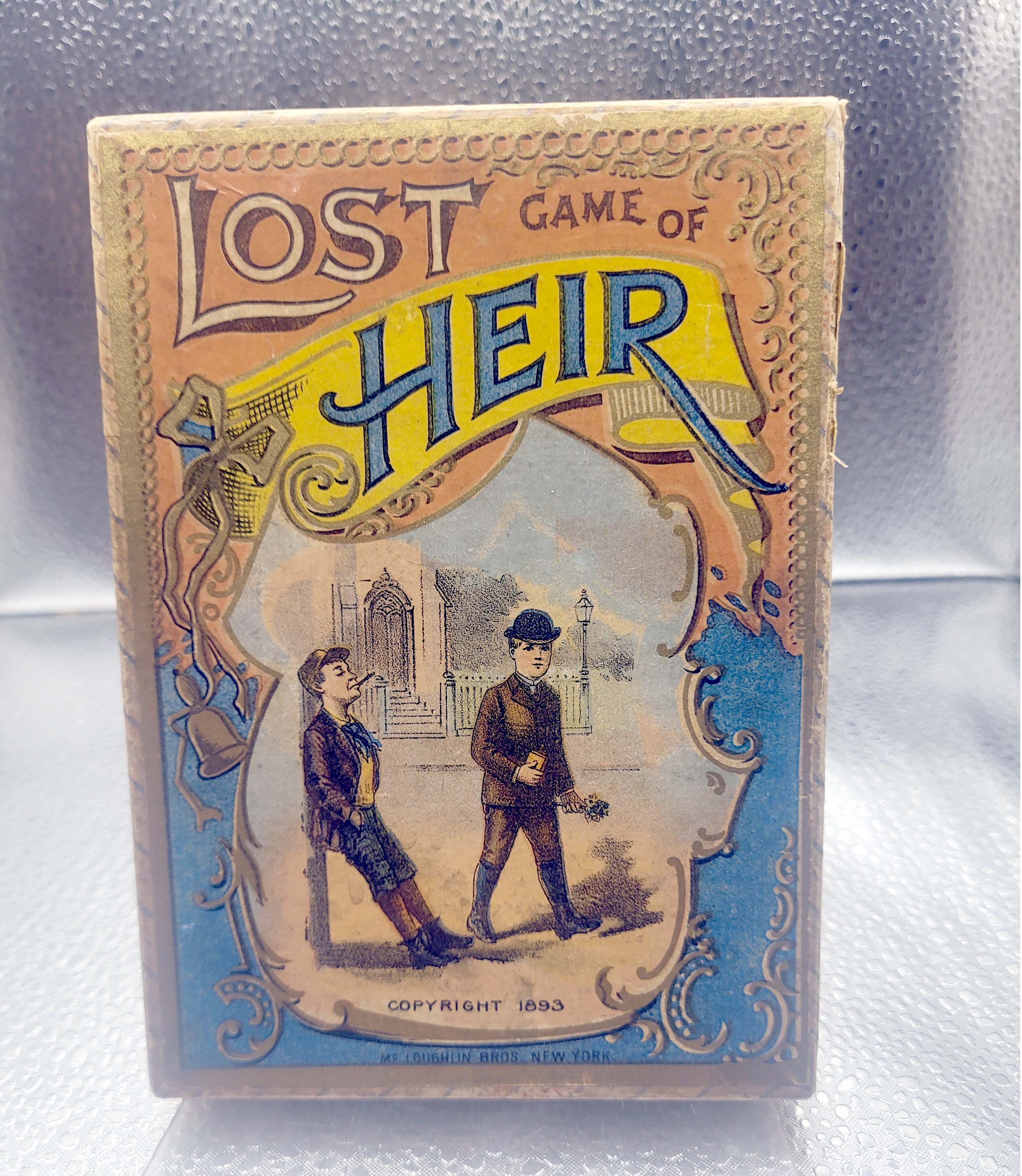 Game of Lost Heir, McLoughlin Brother, 1893. 61/2 x 4 ½, .