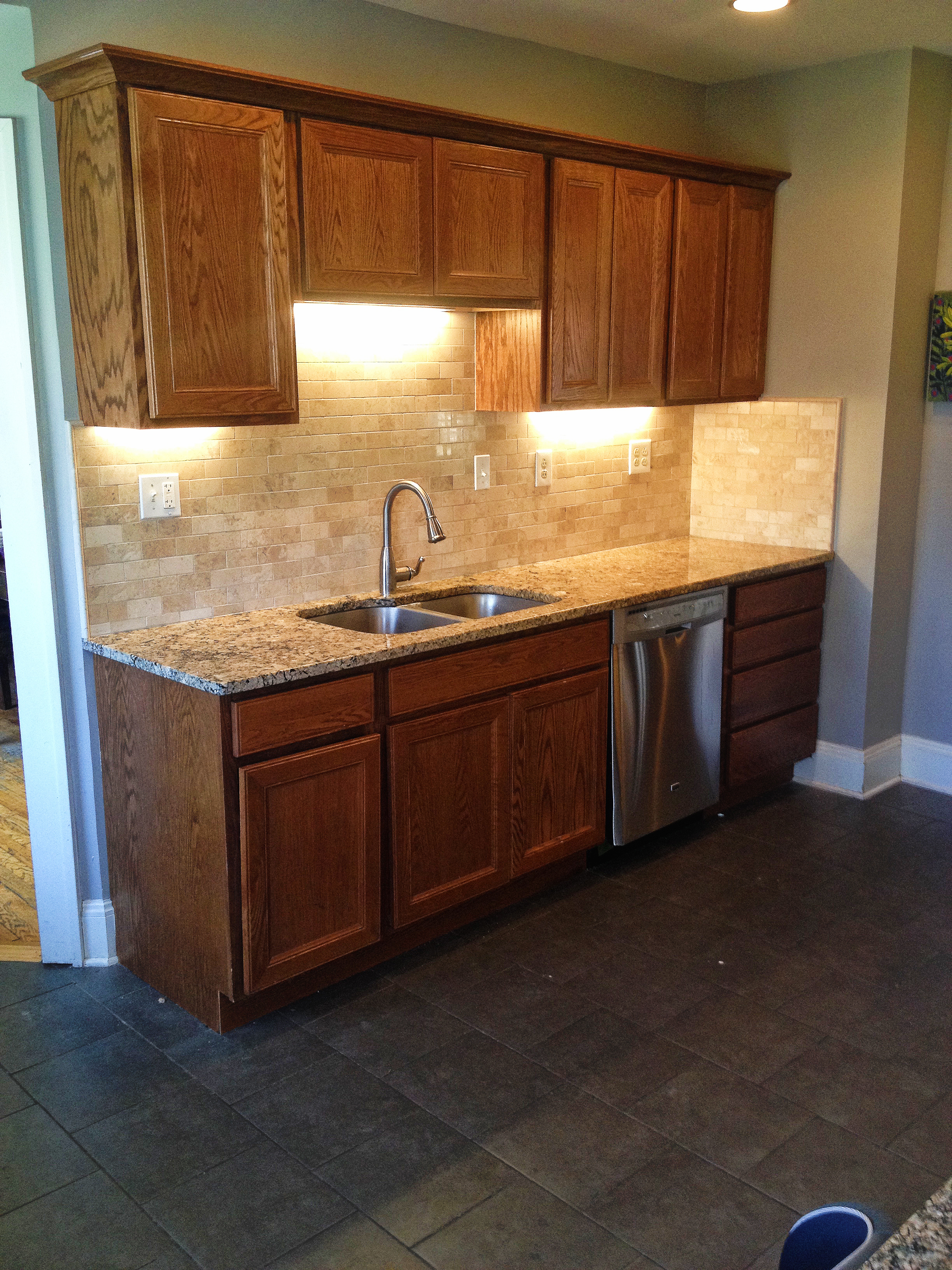 kitchen and backsplash
