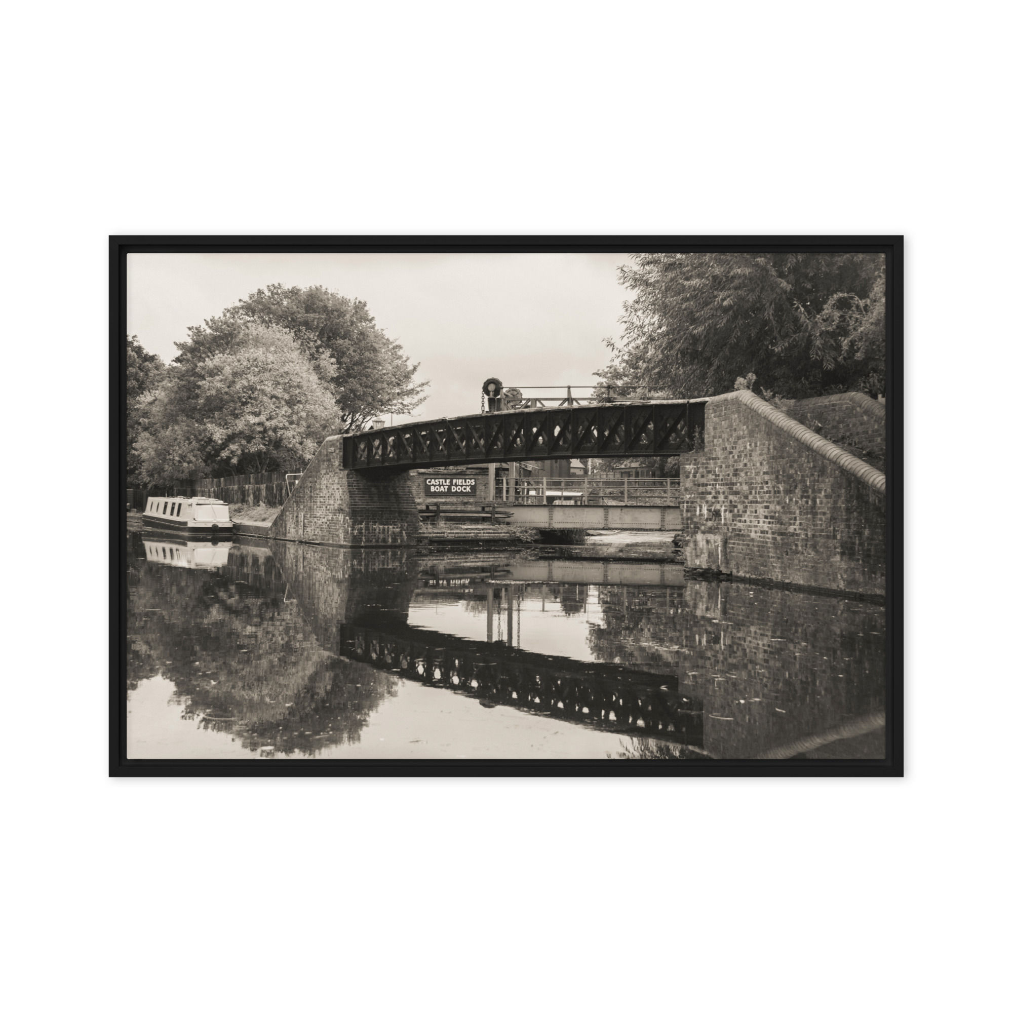 Black Country Living Canal - Framed canvas fine art prin