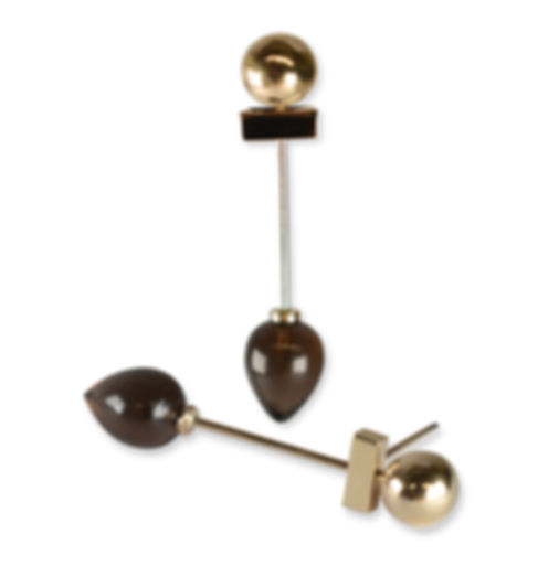 This or That Drop Earrings  |  smokey quartz