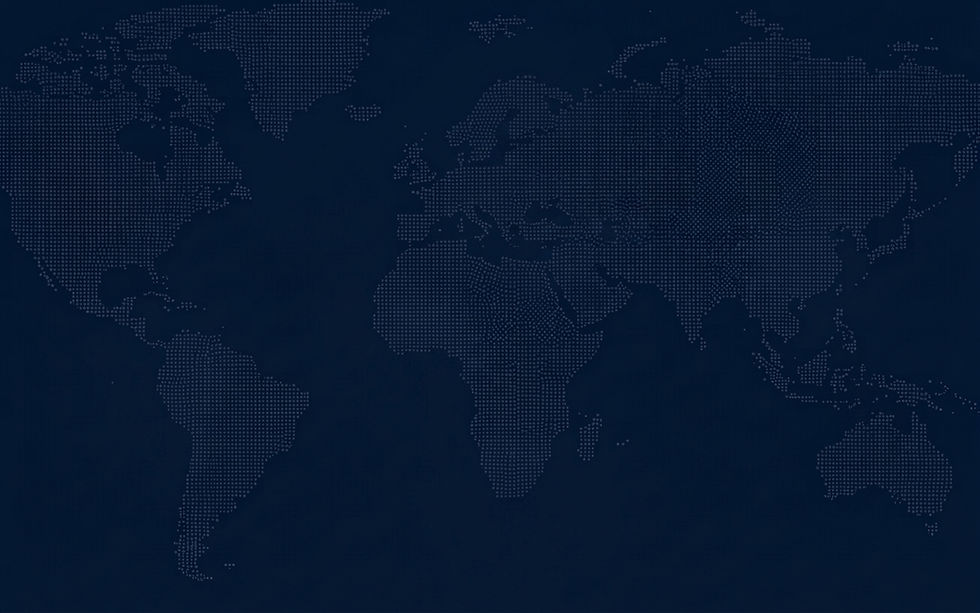 Dark blue world map with a subtle grid pattern.