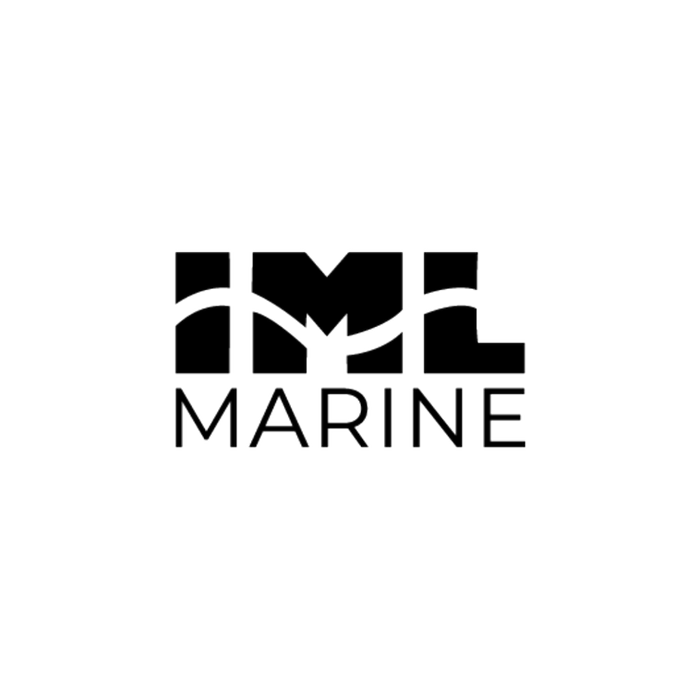 IML Marine logo on a black background