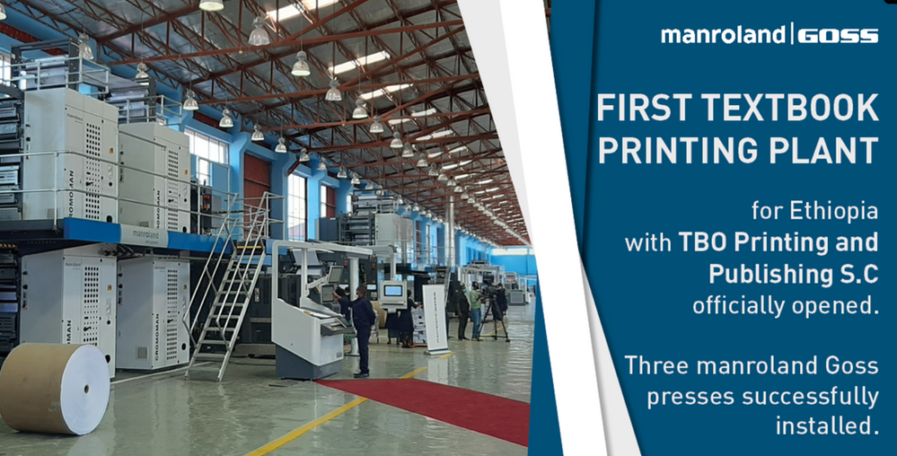 First textbook printing plant in Ethiopia with manroland Goss web