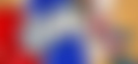 Colorful artwork inspired by Airheads candy packaging, featuring bold blue and red paints alongside artist tools and a wrapper for reference.