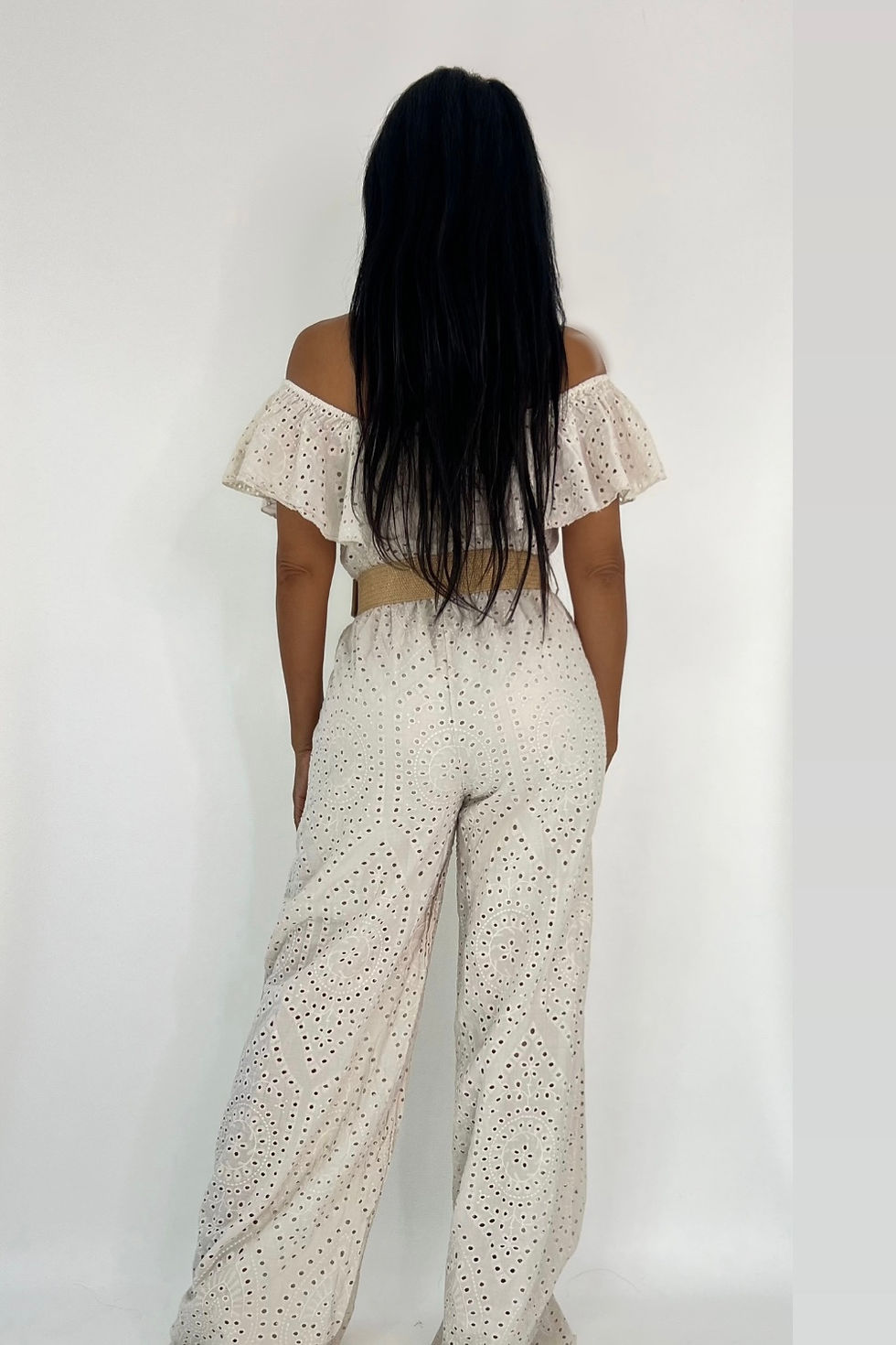 Miniatura: Amaya Animal Print Top with ruffled sleeves, wide-leg pants