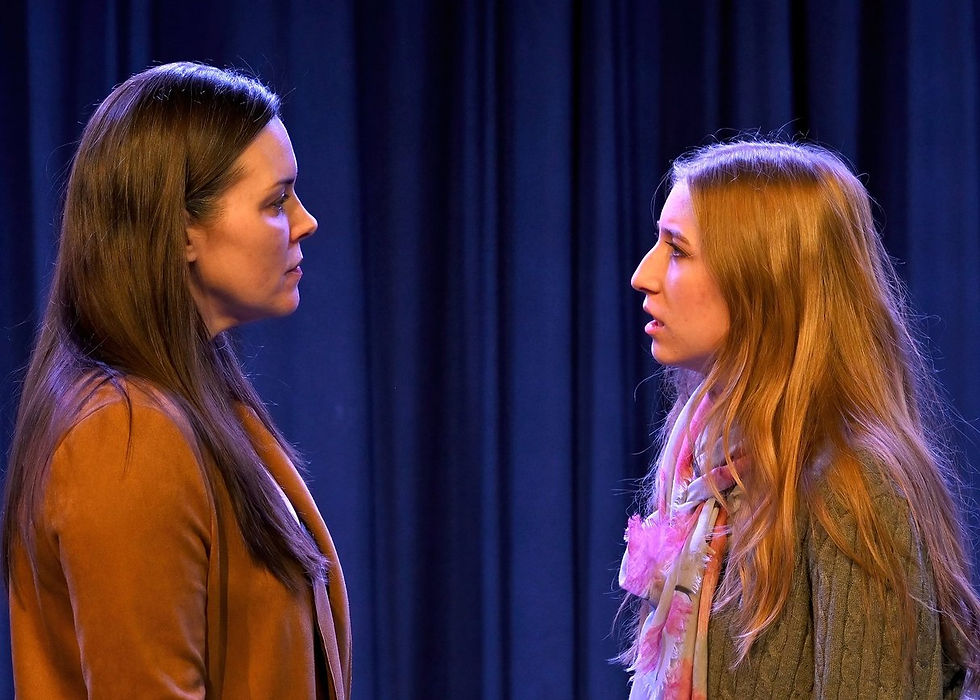 The tension as Anna (Meghan Brown) and Alice (Scarlett Allen) interact is riveting. Photo by Ross Davidson.