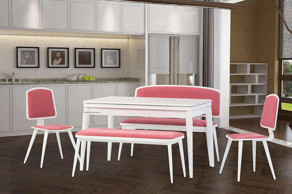4053_Royal_Beyaz_Masa_Pembe_Konfor_Bank_Takımı