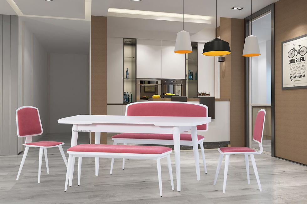 4013_Lara_Oval_Beyaz_Masa_Pembe_Konfor_Bank_Takımı