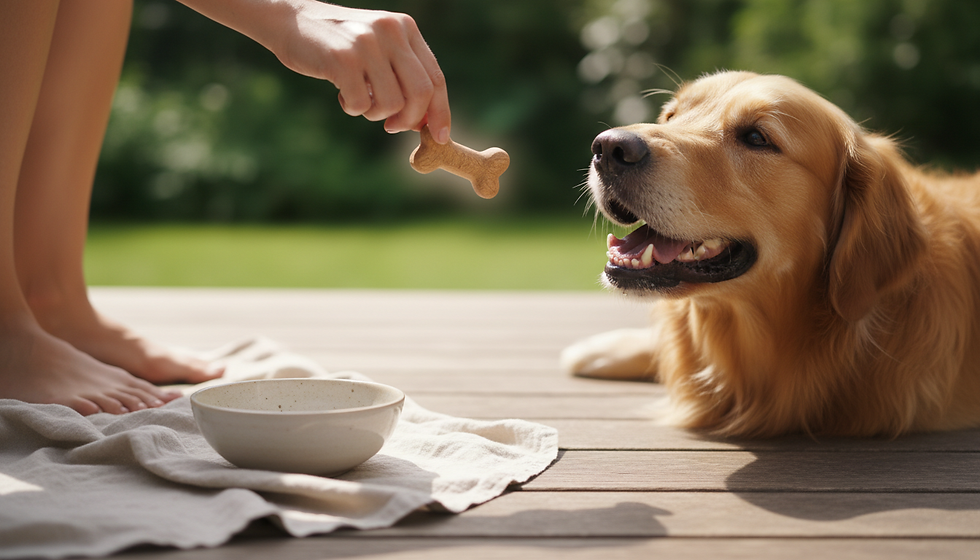 Dog waiting for a treat