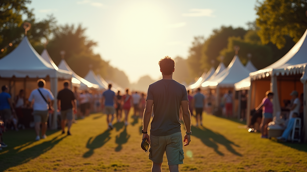 Eye-level view of a lively outdoor festival in Broomfield