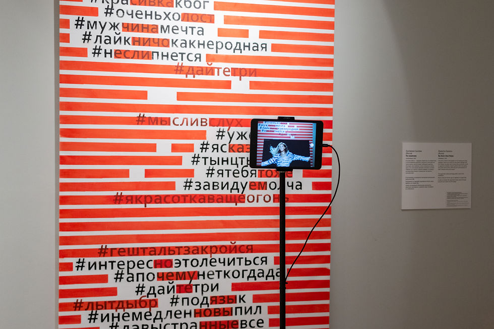 Ekaterina Sysoeva, By One’s Own Rules, installation, 2019. CYFEST 12, Marina Gisich Gallery, St. Petersburg, Russia, 2019. Ph: Anton Khlabov