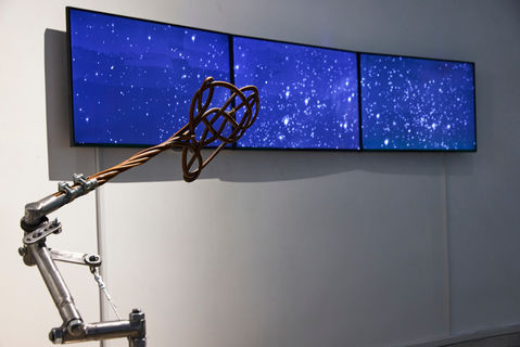 Elena Gubanova & Ivan Govorkov, Stardust, 2024, Installation. CYFEST 16, “HayArt” Centre, Yerevan, Armenia, 2024. Photo: Ann Prilutckaia