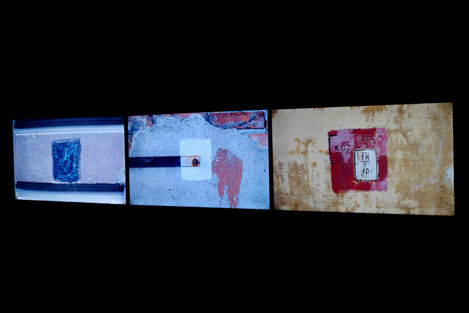Alexander Terebenin, Triptychs, 2007-2017. CYFEST-12: ID, Time Travel Center KOD, St. Petersburg, Russia, 2019. Photo: Mikhail Borisoff