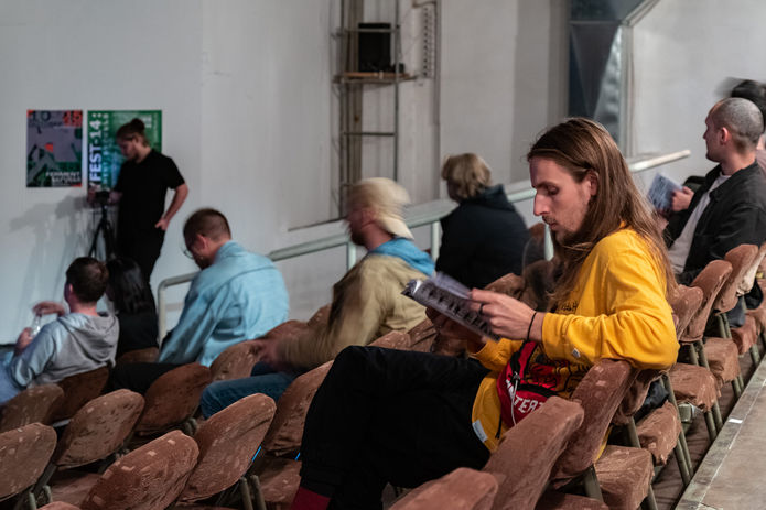 Digital Fermentation of the Moving Image, CYFEST-14 Video Program, NPAK, Yerevan, Armenia, 2022. Photograph by Anton Khlabov. 