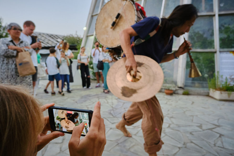 Nao Nishihara, Sound Performance (Yerevan), 2023. CYFEST 15, Yerevan Botanical Garden, Armenia, 2023. Photo by Jürgen Bunimovich