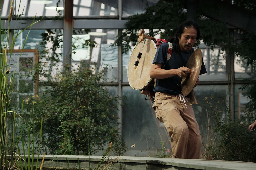 Nao Nishihara, Sound Performance (Yerevan), 2023. CYFEST 15, Yerevan Botanical Garden, Armenia, 2023. Photo by Jürgen Bunimovich
