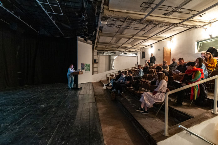 Digital Fermentation of the Moving Image, CYFEST-14 Video Program, NPAK, Yerevan, Armenia, 2022. Photograph by Anton Khlabov. 