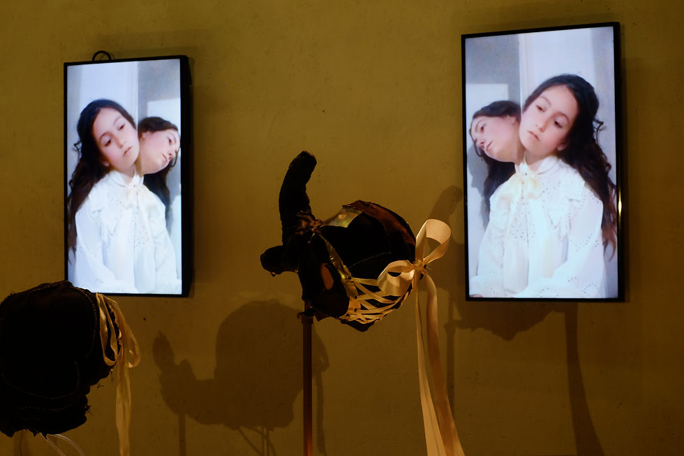 Daisy Latham, End of the World/ Mona Lisa/ Three Dolls, video with augmented reality, 2019.CYFEST 12, Saint Petersburg Stieglitz State Academy of Art and Design, St. Petersburg, Russia, 2019. Ph: Mikhail Borisoff
