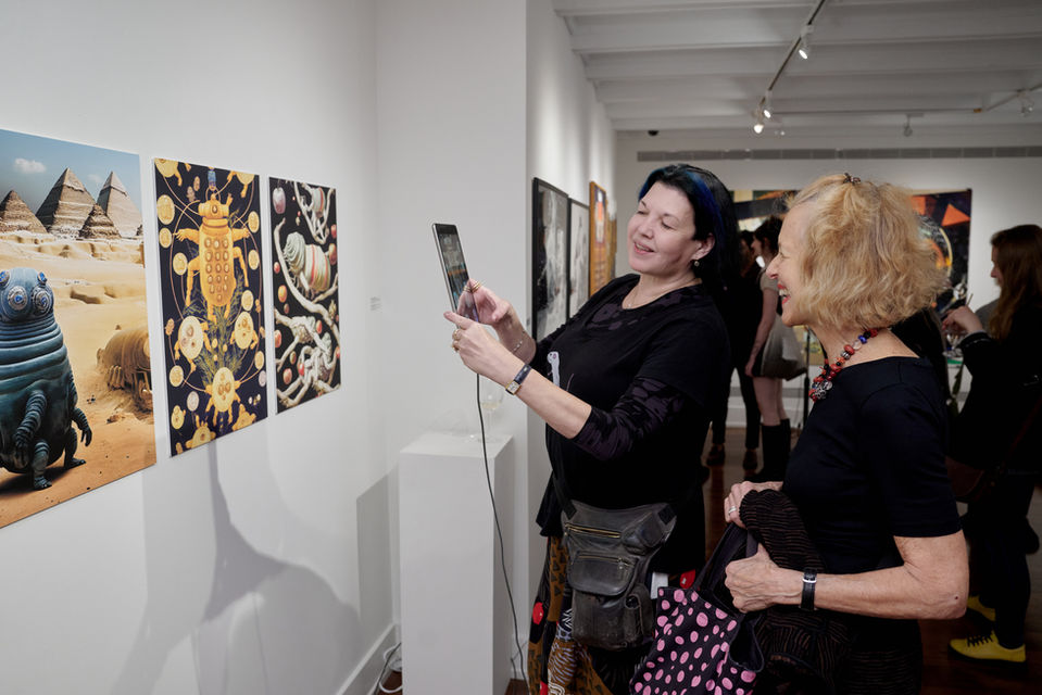 CYFEST 15: Vulnerability, National Arts Club, 15 Gramercy Park South, New York, NY, November 5 - 29, 2024. The exhibition is organized by CYLAND Foundation in collaboration with the Kolodzei Art Foundation and Leonardo. The exhibition is sponsored by OneMarketData. Photo by Roman Makhmutov.