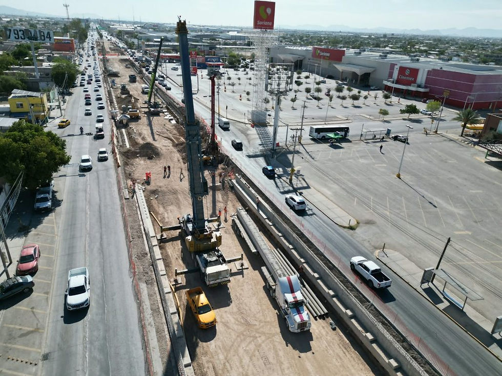 Inicia colocación de trabes en el Sistema Vial Revolución-Vasconcelos
