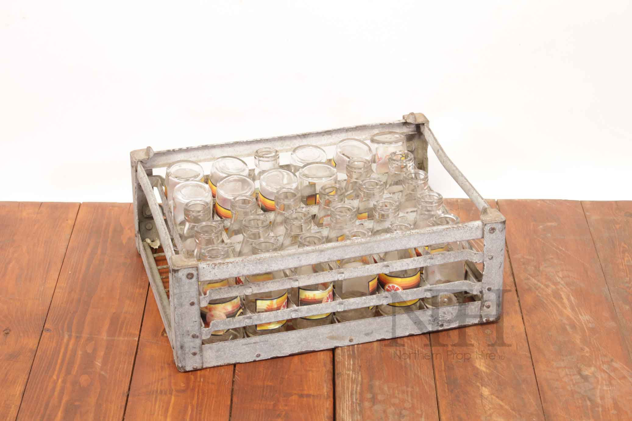 Galvanised milk crate