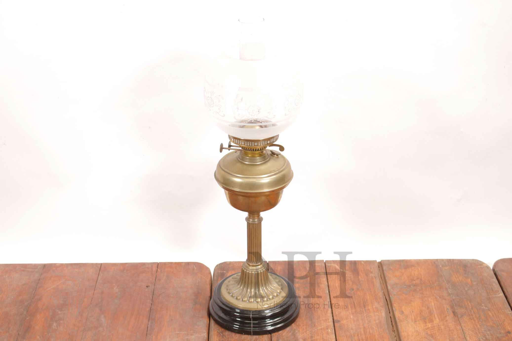 Brass oil lamp